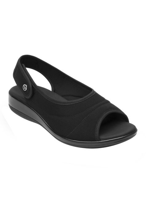 Sandalia Mujer Gaia Negro Flexi-1