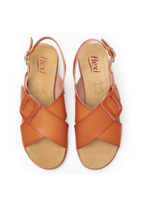 Sandalia Mujer Cassia 129501 Naranja Flexi-5