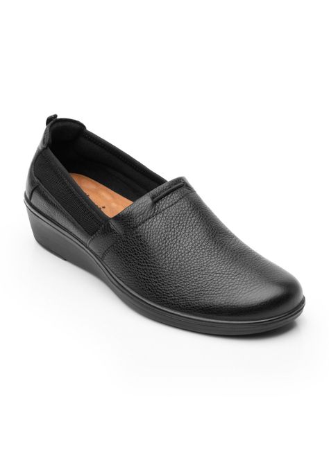 Zapato Mujer Cuero Castaña Negro Flexi-0