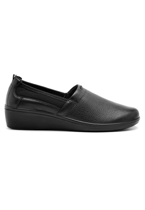 Zapato Mujer Cuero Castaña Negro Flexi-1