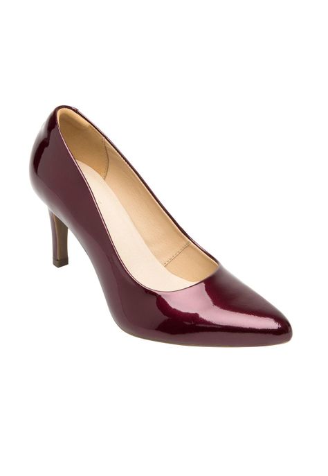 Zapato Mujer Cuero Idris Rojo Osc. Flexi-0