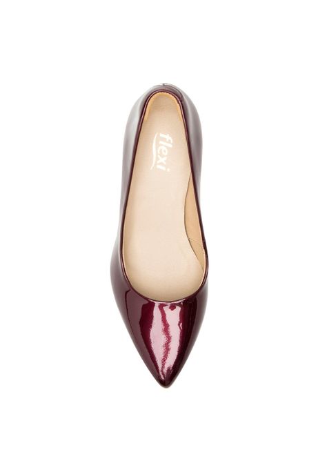 Zapato Mujer Cuero Idris Rojo Osc. Flexi-3