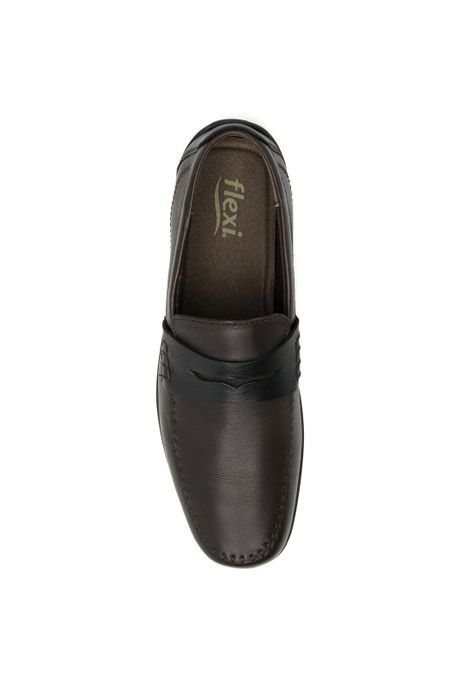 Mocasín Hombre Cuero Cos Café Osc. Flexi-5
