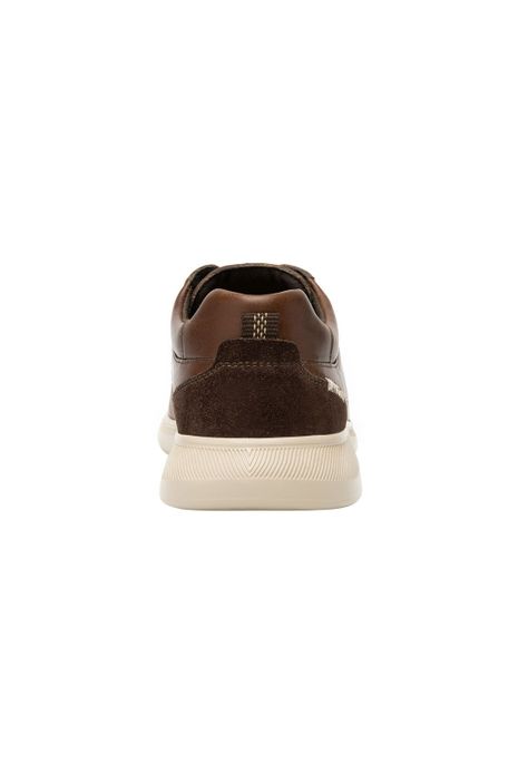 Zapatilla Hombre Cuero Hika Café Flexi-4