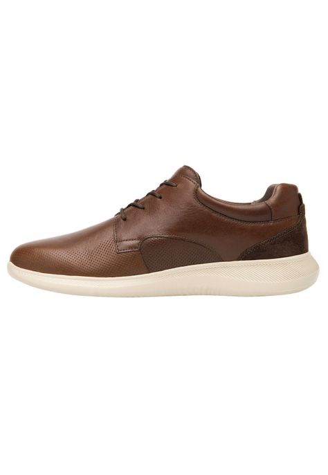 Zapatilla Hombre Cuero Hika Café Flexi-6