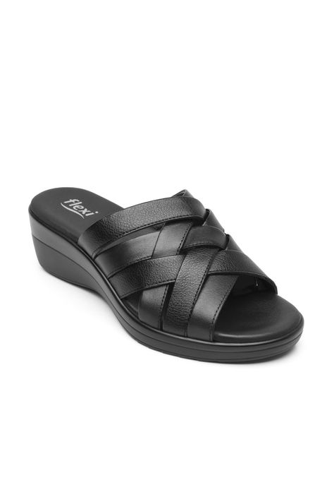 Sandalia Mujer Amapola 116014 Negro Flexi-1