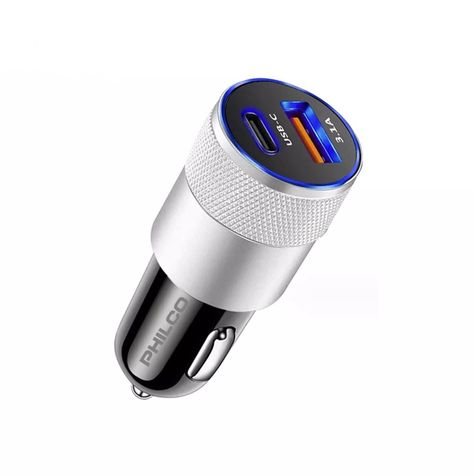 FLP2552S CARGADOR 12/24V USB/C 20W DOBLE PLATA PHILCO-1