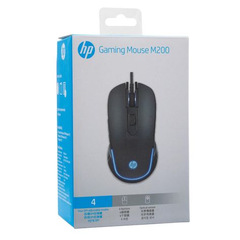 MOUSE ALAMBRICO NEGRO M200 HP-0