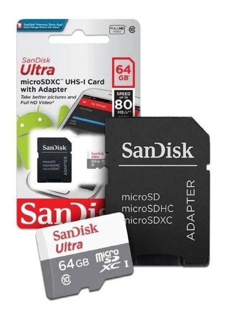Tarjeta De Memoria Sandisk Ultra 64gb Clase 10 Microsdxc-0