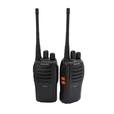KIT PAR RADIOTRANSMISORES PORTATIL INCLUYE MANOS LIBRES WALKIE TALKIE 16KILOMETROS PHILCO-2