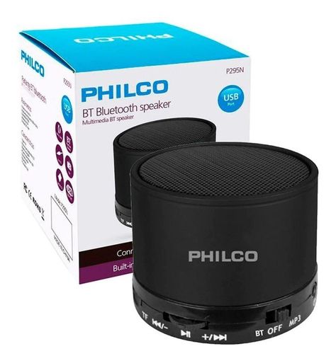 PARLANTE PORTATIL BLUETOOTH-USB P295 BLACK NEGRO PHILCO-0