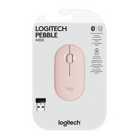MOUSE LOGITECH PEBBLE M350 ROSE 910-005769-0