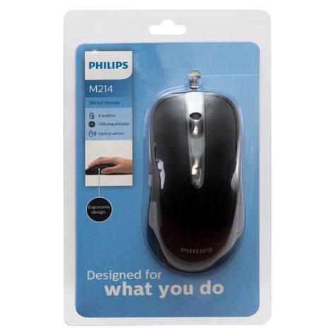 MOUSE 7214 NEGRO ALAM PHILIPS-0