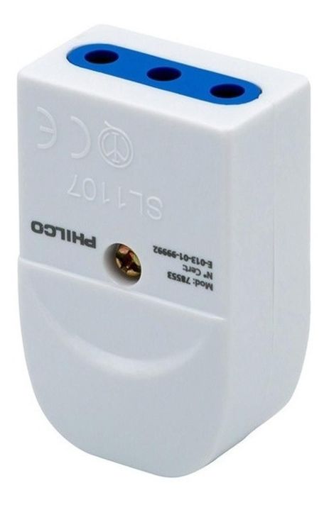 Enchufe Hembra Blanco 2p+t PHILCO-0
