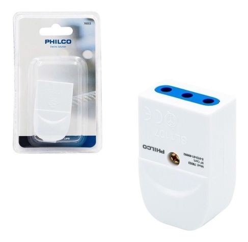 Enchufe Hembra Blanco 2p+t PHILCO-1