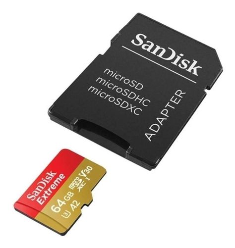 MICRO SD C/ADP CLAS 10 64GB EXTREME SDSQXA2-064G-GN6MA (619659-169770) SANDISK-0