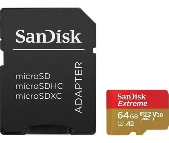 MICRO SD C/ADP CLAS 10 64GB EXTREME SDSQXA2-064G-GN6MA (619659-169770) SANDISK-2