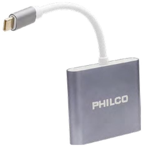 3 EN 1 HUB TIPO C A HDMI + USB 3.0 PHILCO-1