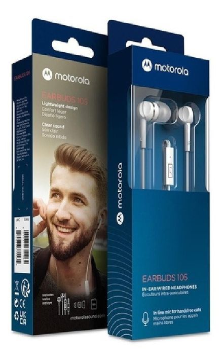 Audifonos Moto Earbuds 105-S M/LIBRES Blanco MOTOROLA-2