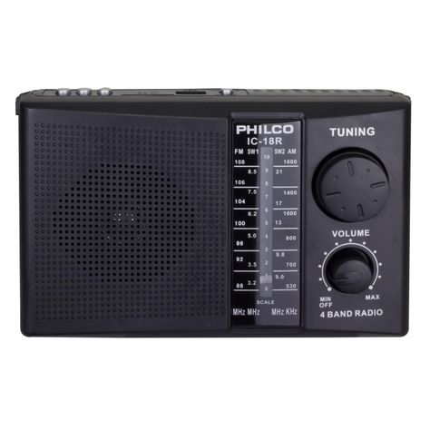 RADIO IC 18-R MULTIBANDAS RECARGABLE USB/SD/AM/FM PHILCO-1