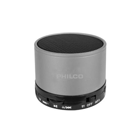 PARLANTE PORTATIL BLUETOOTH-USB P295 PLATA PLOMO PHILCO-1