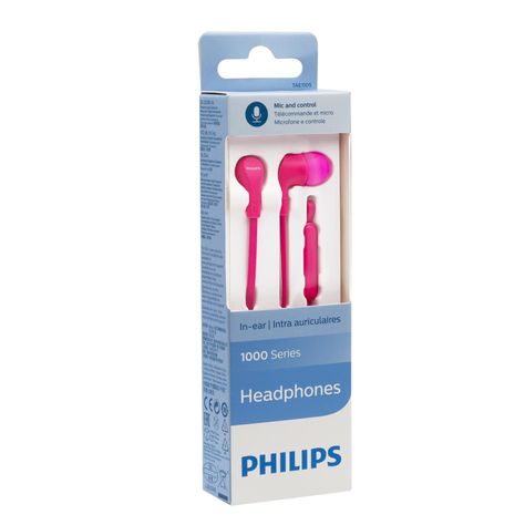 Audifonos Philips Tae1105 Manos Libre Rosado-0