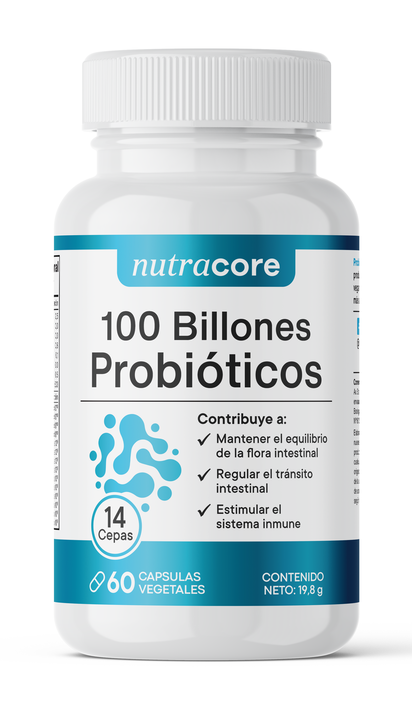Probióticos 100 Billones 14 Cepas - 60 Cápsulas Vegetales-0