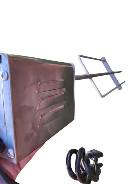 Motor spiedo 40 kg + tridente 1.2 mts acero inoxidable -1