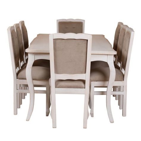 Comedor Normando 100x200 respaldo tapizado Beige-2