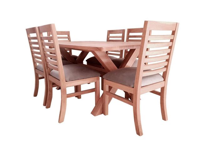Comedor Cruz 6 silla Palillo Gris-0