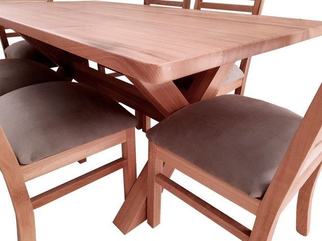 Comedor Cruz 6 silla Palillo Gris-2