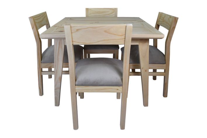 Comedor Vendetta 100x100 4 Sillas Beige-1