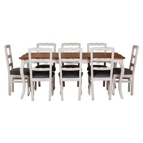 Comedor Normando 100x200 - 8 sillas cubierta Miel-2