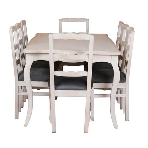 Comedor Normando 100x200 - 8 sillas Gris-2