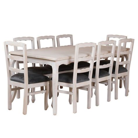 Comedor Normando 100x200 - 8 sillas Gris-0