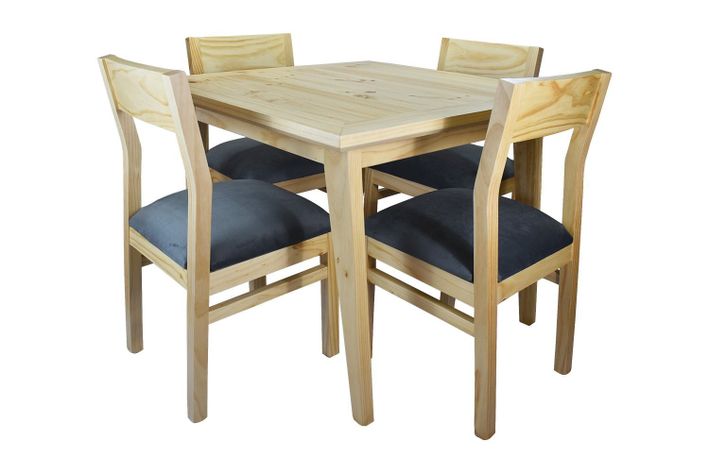 Comedor Vendetta 100x100 4 sillas gris-0