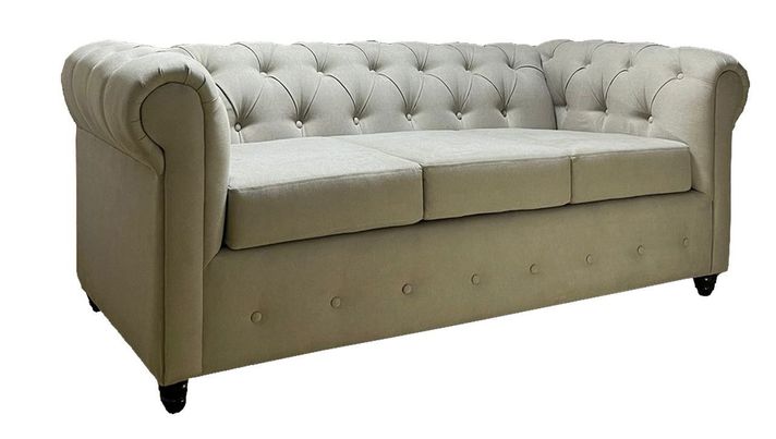 Sofa Chesterfield 200x90x75  Beige-0