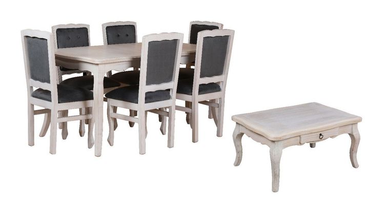 Comedor 90x160 Gris + Mesa de Centro-0