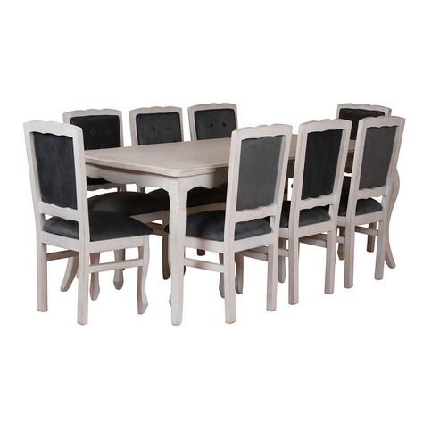 Comedor Normando 100x200 respaldo tapizado Gris-0