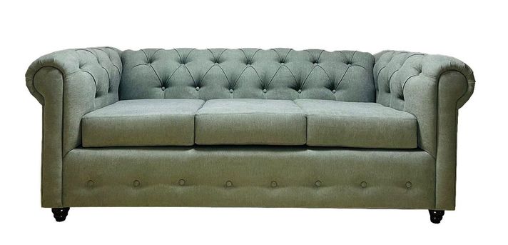 Sofa Chesterfield 200x90x75  Gris-1