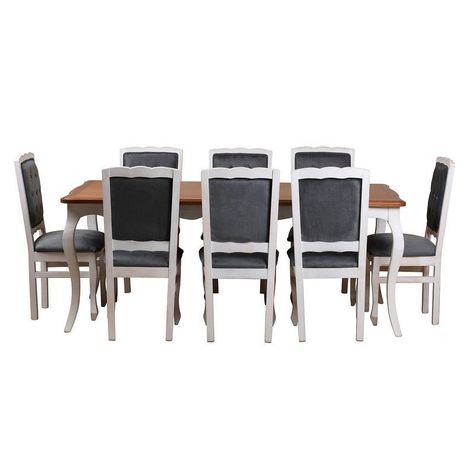 Comedor Normando miel 100x200 tapizado Gris-2