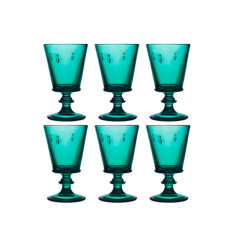SET 6 COPAS ABEJA ESMERALDA 240ML-3