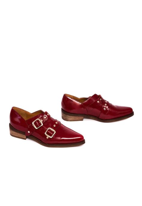 Zapato Mujer De Cuero Juana Burdeo C2-5
