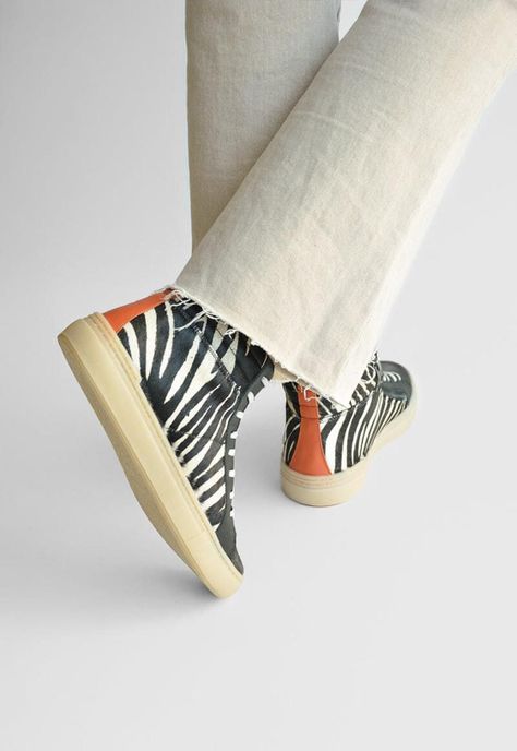 Zapatilla Mujer De Cuero Miriam Zebra C2-1