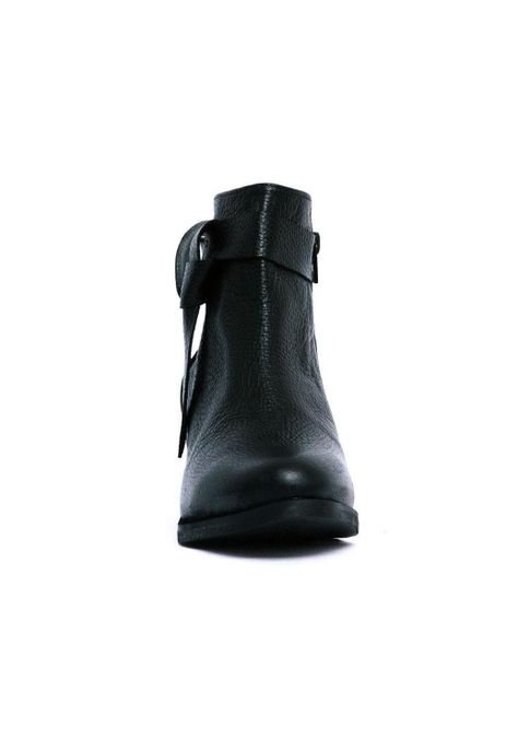 Botin Mujer De Cuero Grace C1 Negro-2