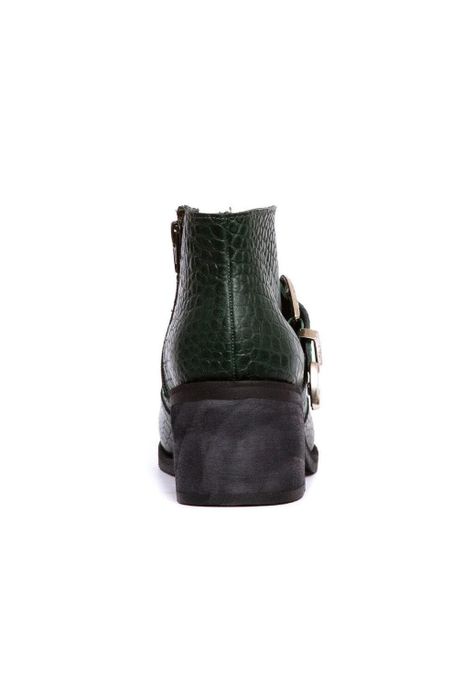 Botin Mujer De Cuero Berta C5 Verde-3