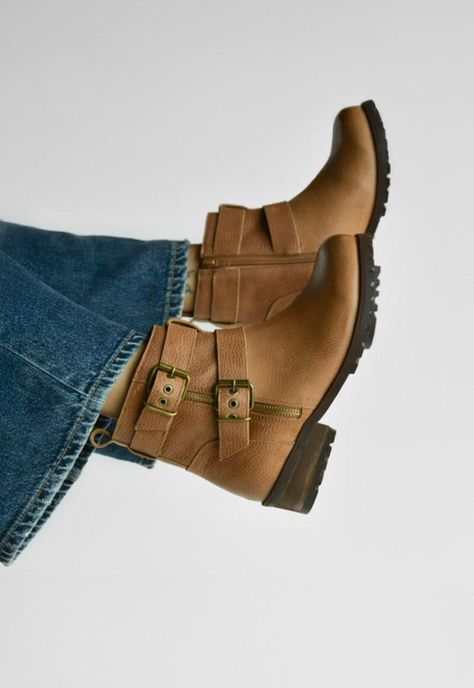 Botin Mujer De Cuero Sally Camel C2-6