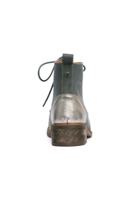 Botin Mujer De Cuero Aretha Gris C3-5