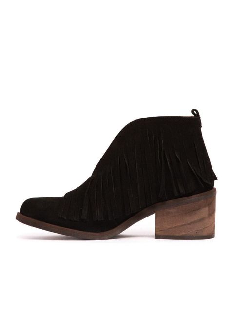 Botin Mujer De Cuero Jane Negro C1-3