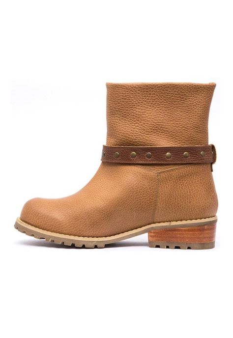 Bota Mujer De Cuero Rita Camel C2-1